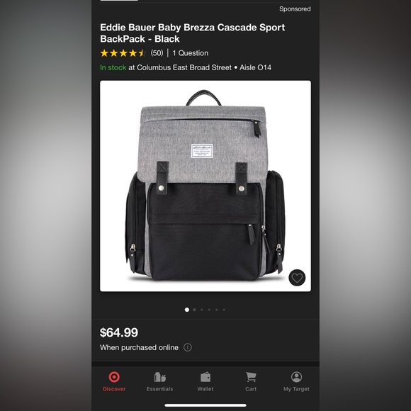 LIKE NEW EDDIE BAUER CASCADE BAG - Picture 2 of 15